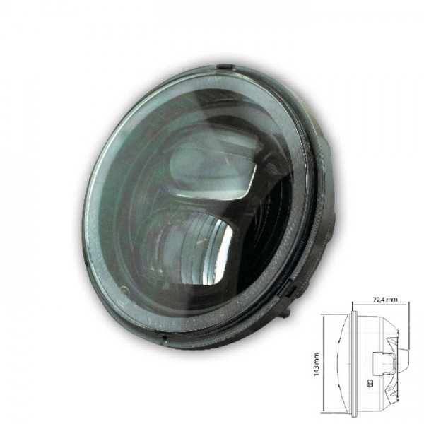 LED-Scheinwerfereinsatz 5-3/4" | "Pearl" | schwa | Ø=143mm | Klarglas | E-geprüft