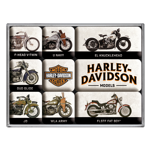 Magnet-Set (9-tlg) »Harley-Davidson - Model Chart«