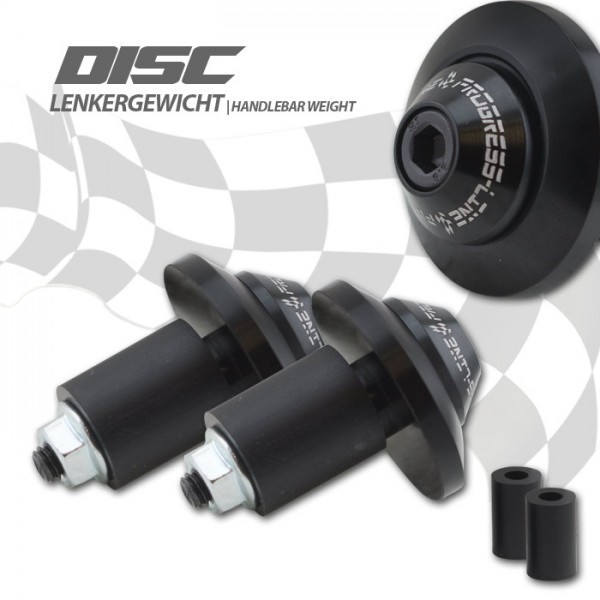 Lenkergewichte "Disc", Alu, schw./schwarz, Ø 35mm, Paar, 7/8"+1" Lenker mit I Ø 14-19 mm