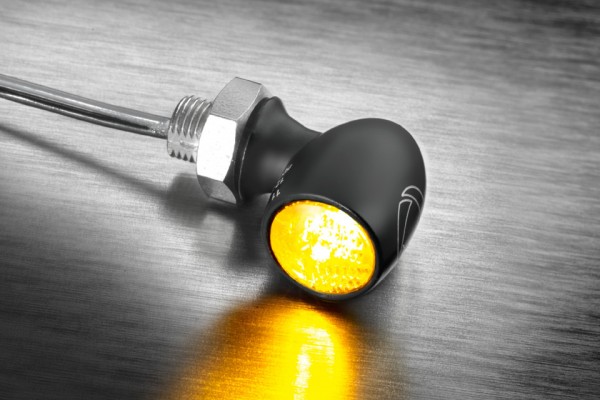 LED-Blinker Bullet Atto Dark, schwarz, getöntes Glas, E-gepr., für vorne und hinten, 1 Stück