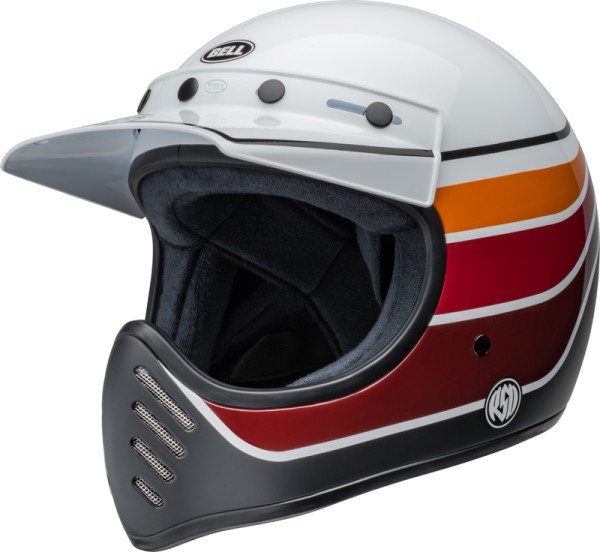 BELL Moto-3 Helm - RSD Saddleback Satin/Gloss White/Black