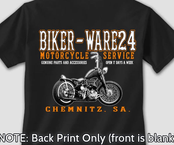 Biker-Ware24 T-Shirt Chopper - Backprint-