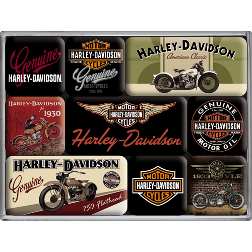 Magnet-Set (9-tlg) »Harley-Davidson - Bikes«