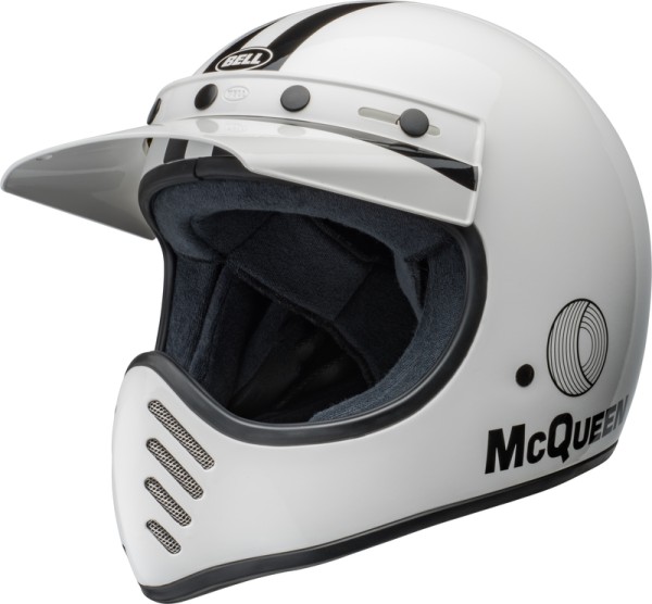 BELL Moto-3 Helm - Steve McQueen Gloss White/Black